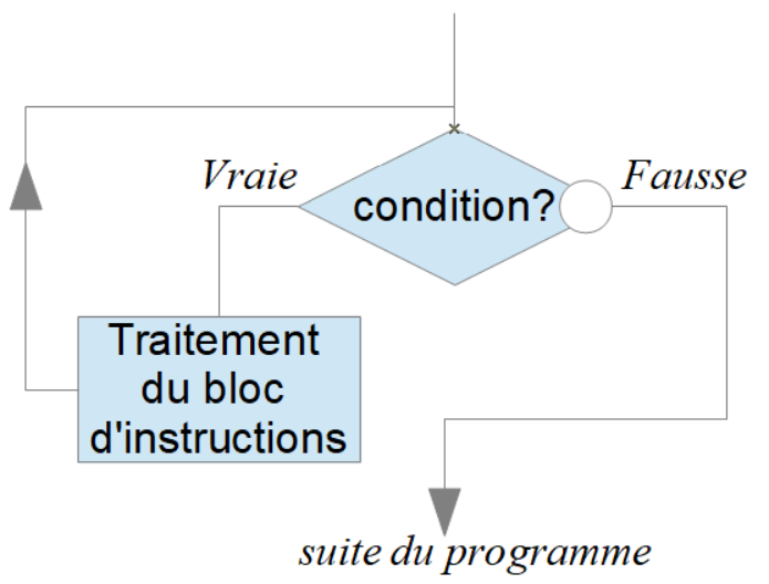 vision du tant que sous forme d'un algorigramme